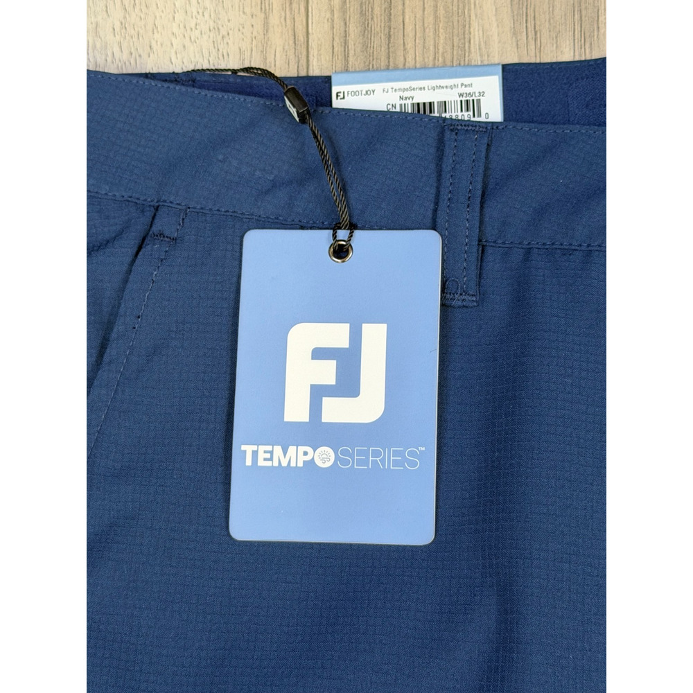 FootJoy FJ TempoSeries Lightweight Golf Pants Navy Stretch Mens 36x32 30306 NEW - Picture 5 of 9